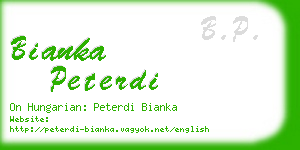 bianka peterdi business card